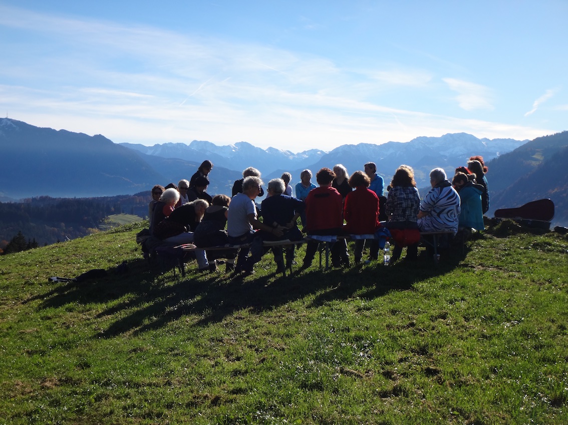 Hütte Gruppe auf Bankkreis